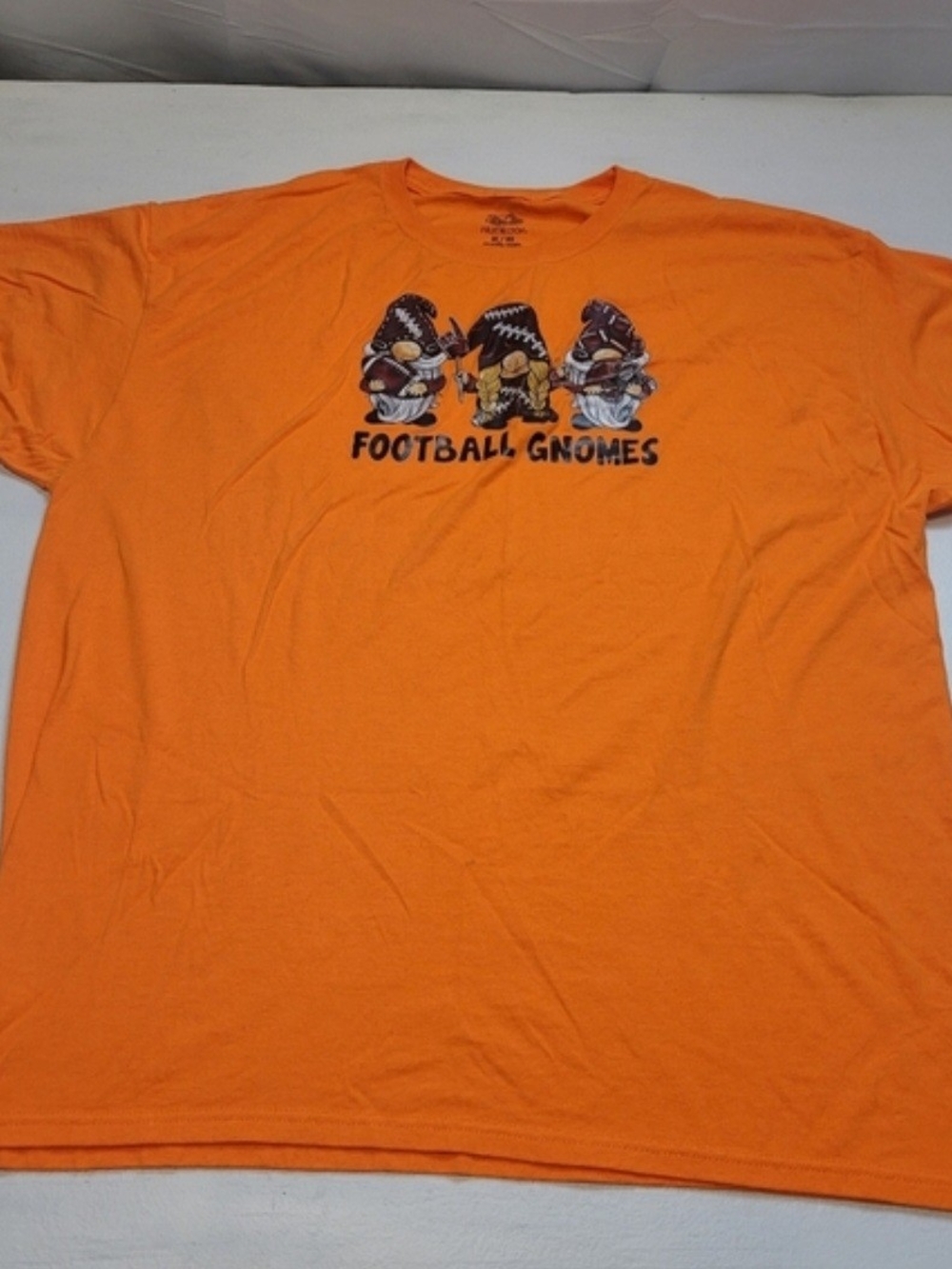 Fruit of the Loom Orange Football Gnomes Graphic Tee XL